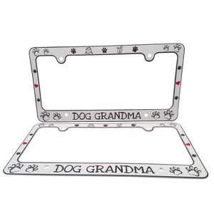 Dog Grandma License Plate Frames Set of 2